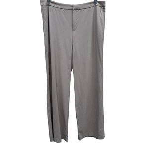 Linda Allard Ellen Tracy Minimalist Wool Blend‎ Wide Leg Trousers Brown 14 NEW
